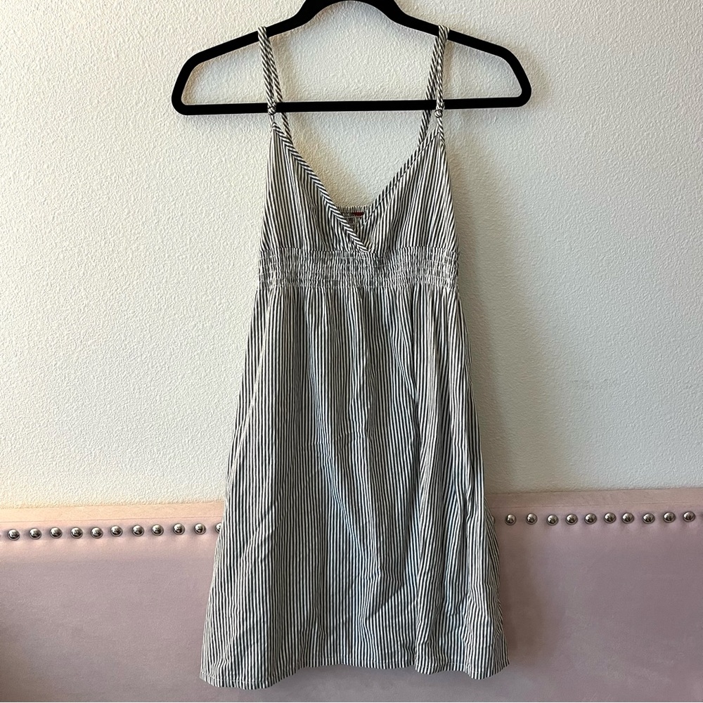 XS Gray/White Striped Dress